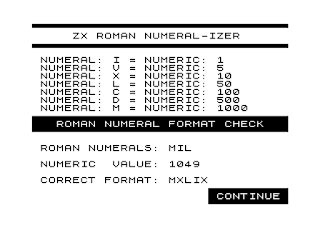 zx roman numerals